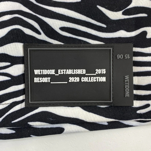 We11done A-Line Mini Skirt Women Size Medium Black White Animal Print High Waist - Picture 4 of 12